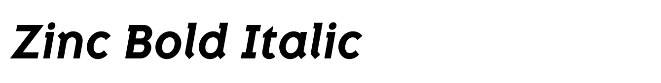 Zinc Bold Italic